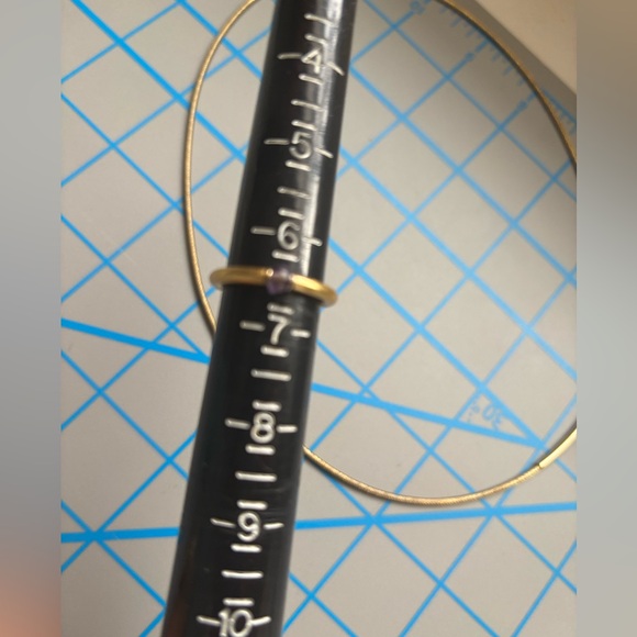 Lot of gold over sterling silver necklace and ring with amethyst - Picture 8 of 16